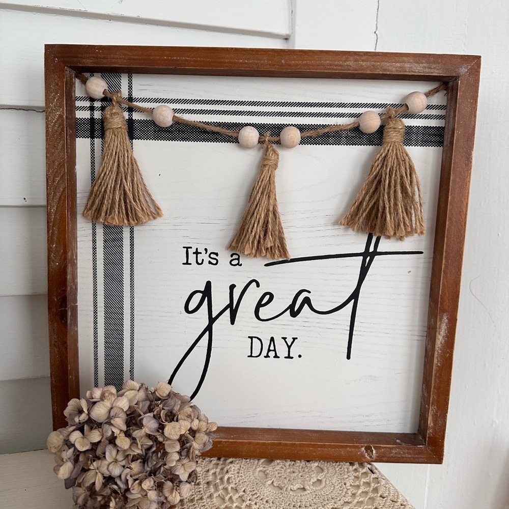 Rustic Brown Wall Decor with Tassels